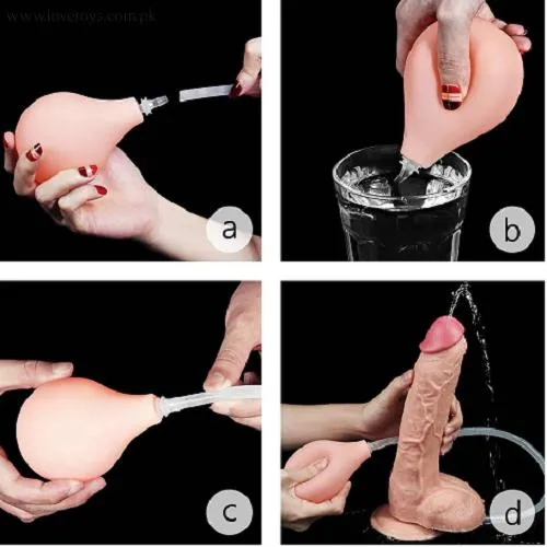 10'' Soft Realistic Squirting Ejaculating Dildo
