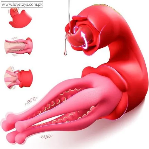 3 In 1 Rose Thrusting Vibrator And Stimulator In Pakistan