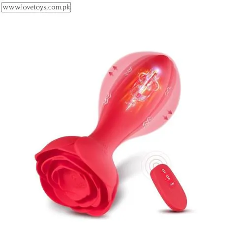 Inflatable Butt Plug Anal Rose Vibrating Toys