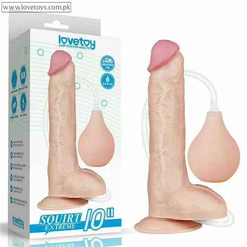 10'' Soft Realistic Squirting Ejaculating Dildo