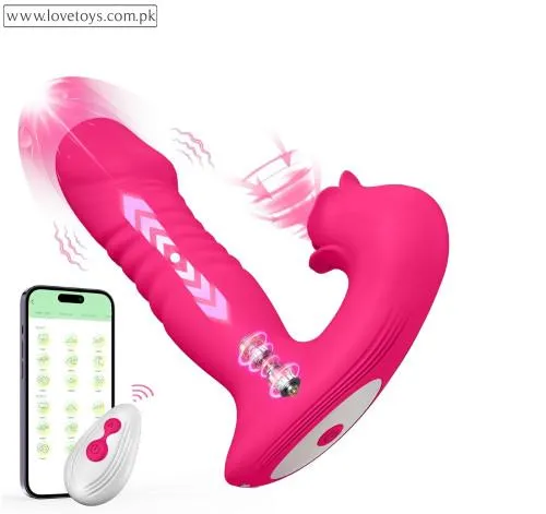 Thrusting Dildo Sucking Vibrator Rose Sex Toys