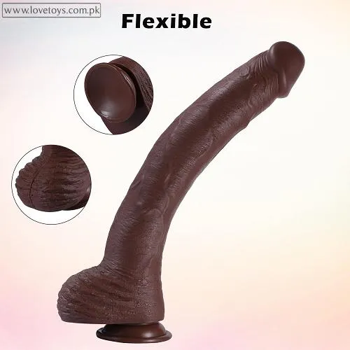 11 Inch Realistic Big Black Dildo Sex Toy