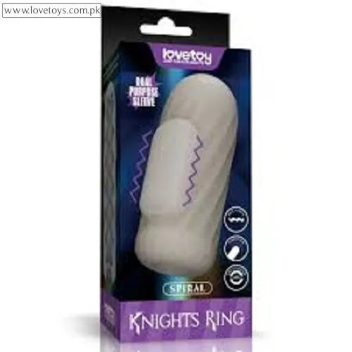 Knights Ring Duo Vibrating Sleeve-spiral