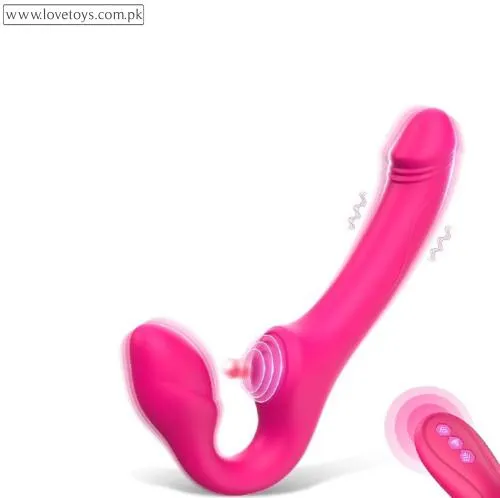 Strapless Strap-On Double-Ended Dildo with 10 Modes & Remote Control