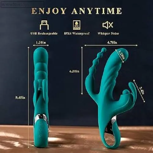 Bebebeer 3 In 1 Rabbit Vibrator Tapping Thrusting
