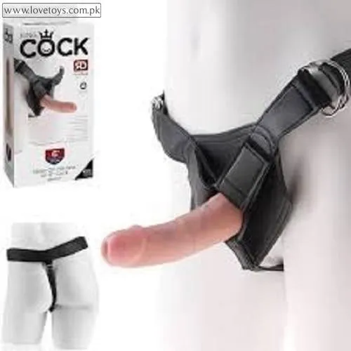 King Cock Strap-On Harness with 6 Inch Cock in Flesh