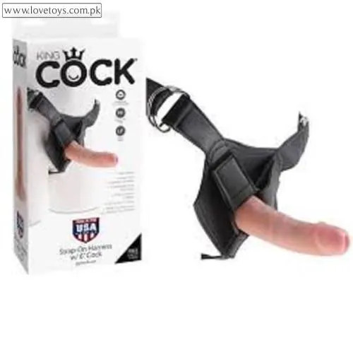 King Cock Strap-On Harness with 6 Inch Cock in Flesh