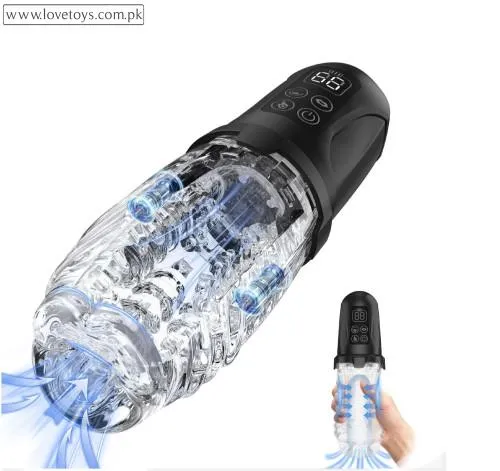 Male Masturbator Vibrating & 7 Sucking Transparent