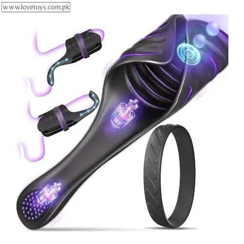 Tapping Vibrating Male Masturbator with