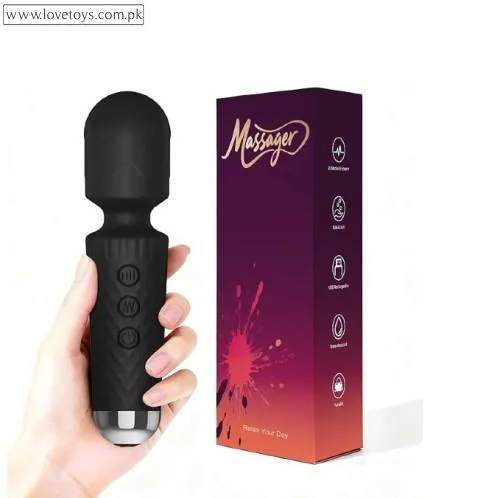 Upgraded Handheld Rose Black Mini Massager Tool for Muscle Relax